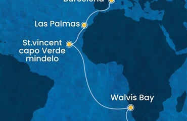 Costa Deliziosa - Jihoafrická r., Namíbie, Kapverdy, Španělsko, Francie, ... (Kapské město)