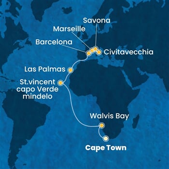 Trasa plavby CDE-CPT20A0M