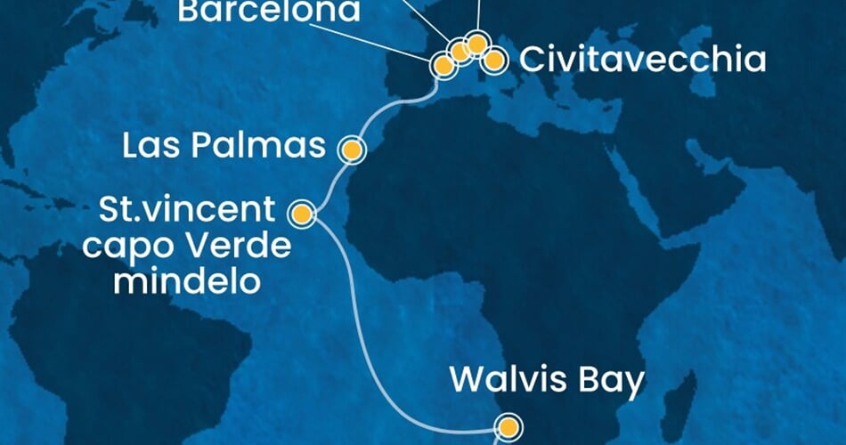 Trasa plavby CDE-CPT20A0M