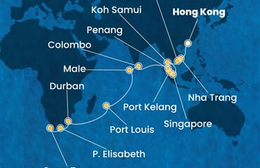 Costa Deliziosa - Čína, Vietnam, Thajsko, Singapur, Malajsie, ... (z Hongkongu)