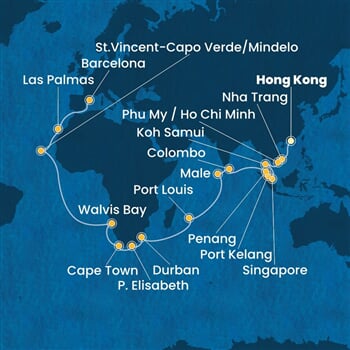 Trasa plavby CDE-HKG46A03