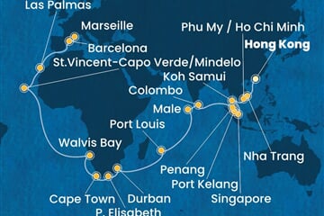 Costa Deliziosa - Čína, Vietnam, Thajsko, Singapur, Malajsie, ... (z Hongkongu)