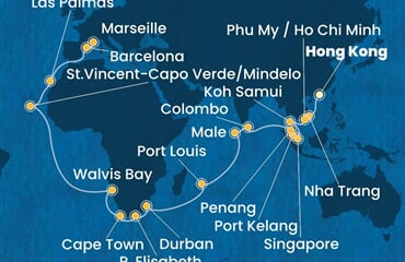 Costa Deliziosa - Čína, Vietnam, Thajsko, Singapur, Malajsie, ... (z Hongkongu)