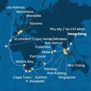 Trasa plavby CDE-HKG48A03