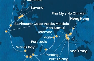 Costa Deliziosa - Čína, Vietnam, Thajsko, Singapur, Malajsie, ... (z Hongkongu)