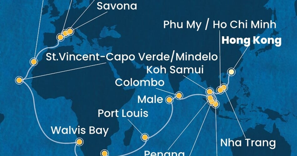 Trasa plavby CDE-HKG48A03