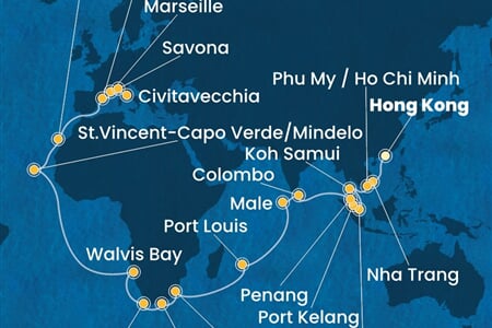Costa Deliziosa - Čína, Vietnam, Thajsko, Singapur, Malajsie, ... (z Hongkongu)