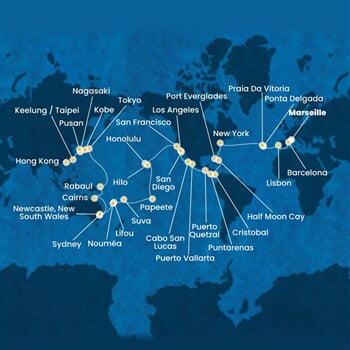 Trasa plavby CDE-MRS89A00