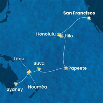 Trasa plavby CDE-SFO26A01