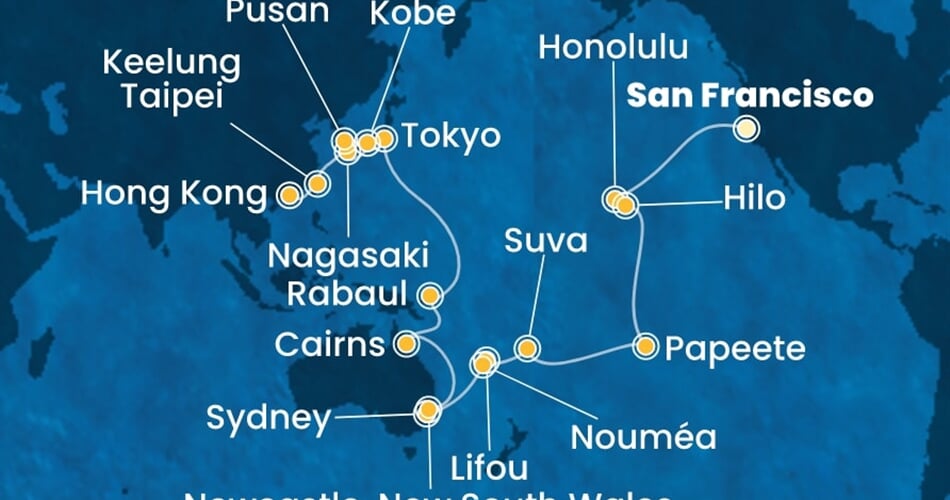 Trasa plavby CDE-SFO51A00