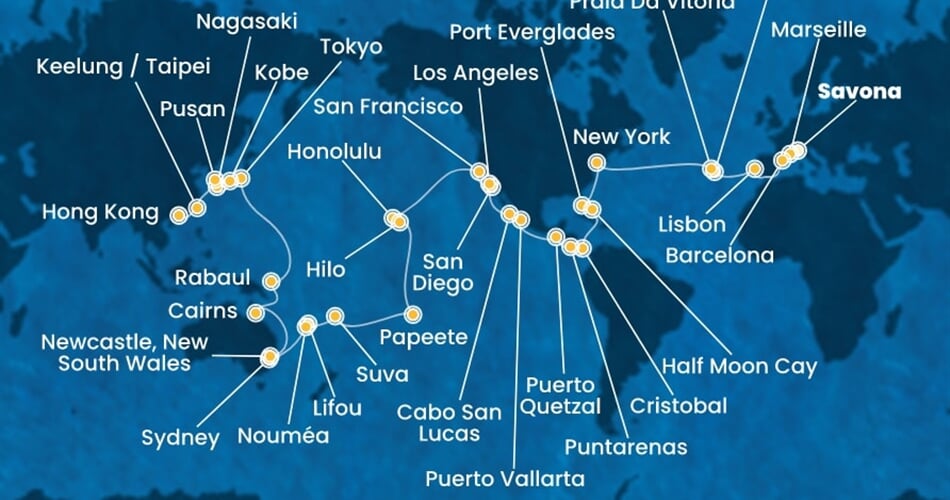 Trasa plavby CDE-SVN90A00