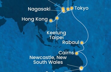 Costa Deliziosa - Austrálie, Japonsko, Jižní Korea, Čína (ze Sydney)