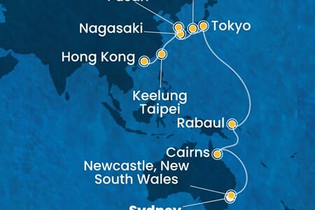 Costa Deliziosa - Austrálie, Japonsko, Jižní Korea, Čína (ze Sydney)