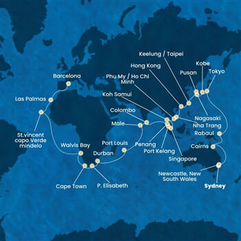 Trasa plavby CDE-SYD71A00