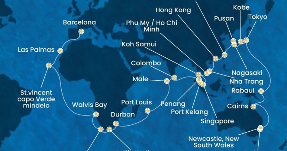 Trasa plavby CDE-SYD71A00