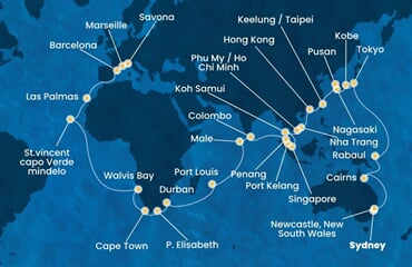 Costa Deliziosa - Austrálie, Japonsko, Jižní Korea, Čína, Vietnam, ... (ze Sydney)