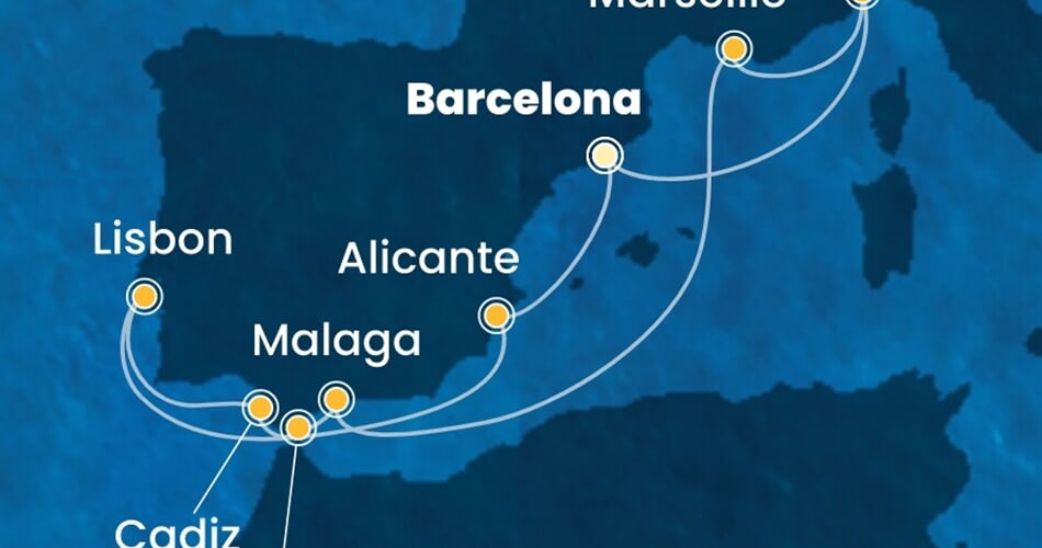 Trasa plavby CDI-BCN10A1M