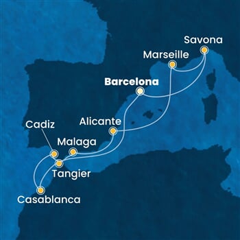 Trasa plavby CDI-BCN10A1N