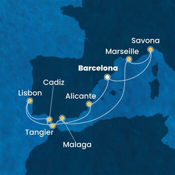 Trasa plavby CDI-BCN10A1O