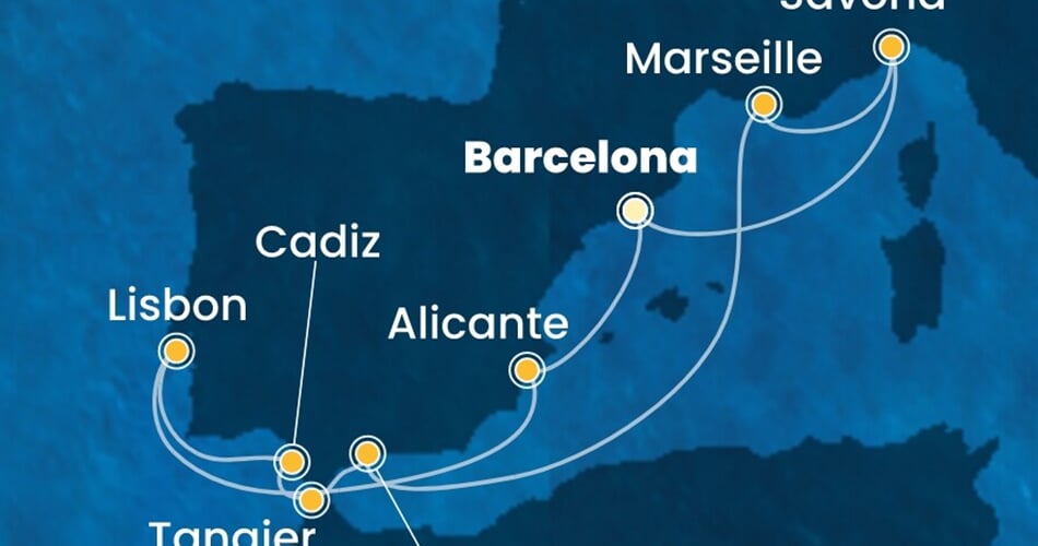 Trasa plavby CDI-BCN10A1O