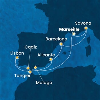 Trasa plavby CDI-MRS10A23