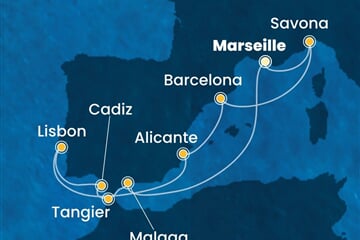 Costa Diadema - Francie, Itálie, Španělsko, Portugalsko, Maroko (z Marseille)