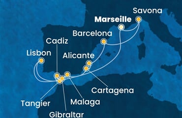 Costa Diadema - Francie, Itálie, Španělsko, Maroko, Velká Británie, ... (z Marseille)