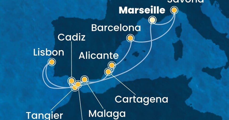 Trasa plavby CDI-MRS12A0F