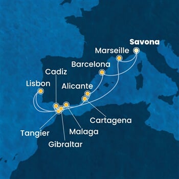 Trasa plavby CDI-SVN12A13