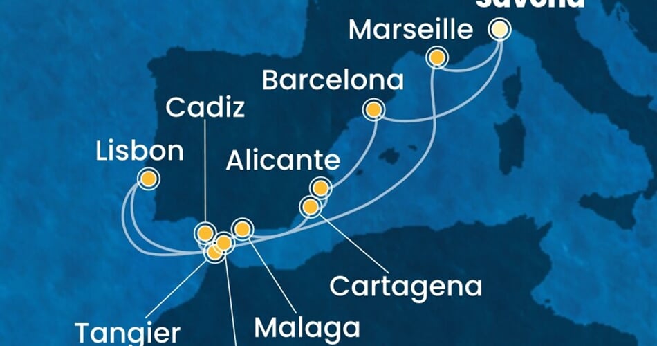 Trasa plavby CDI-SVN12A13