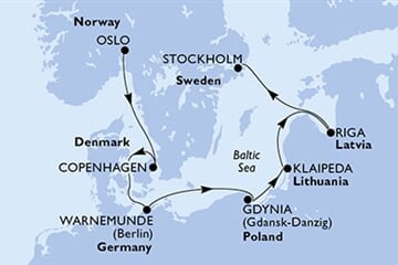MSC Magnifica - Norsko, Dánsko, Německo, Polsko, Litva, ... (Oslo)