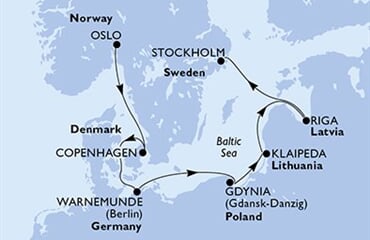 MSC Magnifica - Norsko, Dánsko, Německo, Polsko, Litva, ... (Oslo)