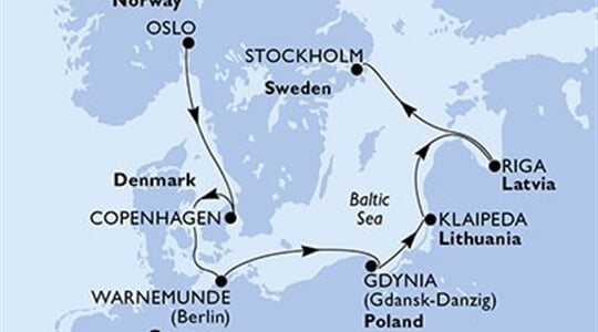 MSC Magnifica - Norsko, Dánsko, Německo, Polsko, Litva, ... (Oslo)