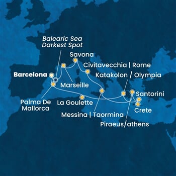 Trasa plavby CFA-BCN14A4V