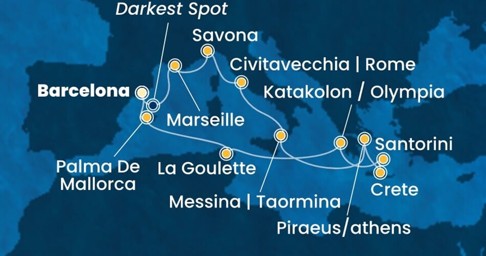 Trasa plavby CFA-BCN14A4V