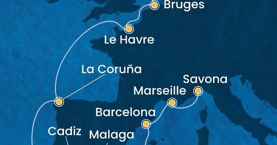 Trasa plavby CFA-HAM12A0X