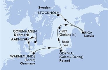 MSC Magnifica - Dánsko, Německo, Polsko, Švédsko, Lotyšsko (z Kodaně)