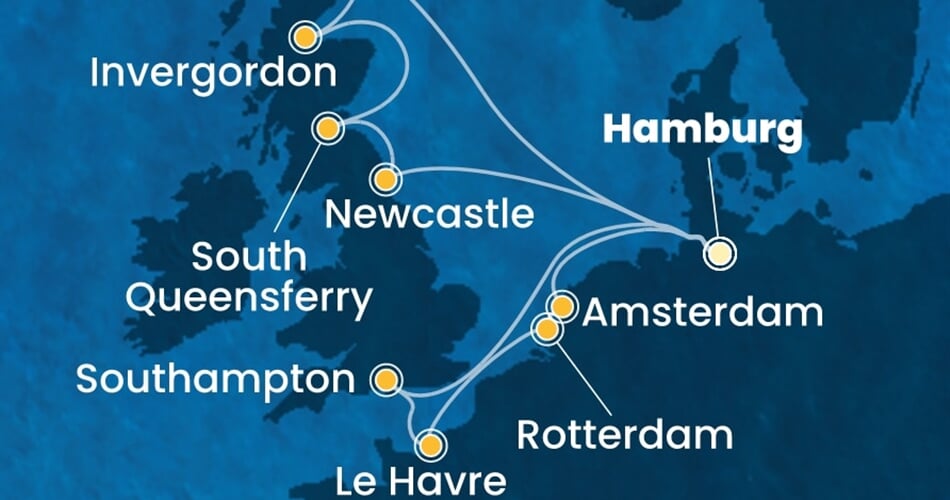 Trasa plavby CFA-HAM14A0M