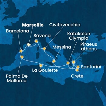 Trasa plavby CFA-MRS14A3Q