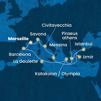 Trasa plavby CFA-MRS14A3R