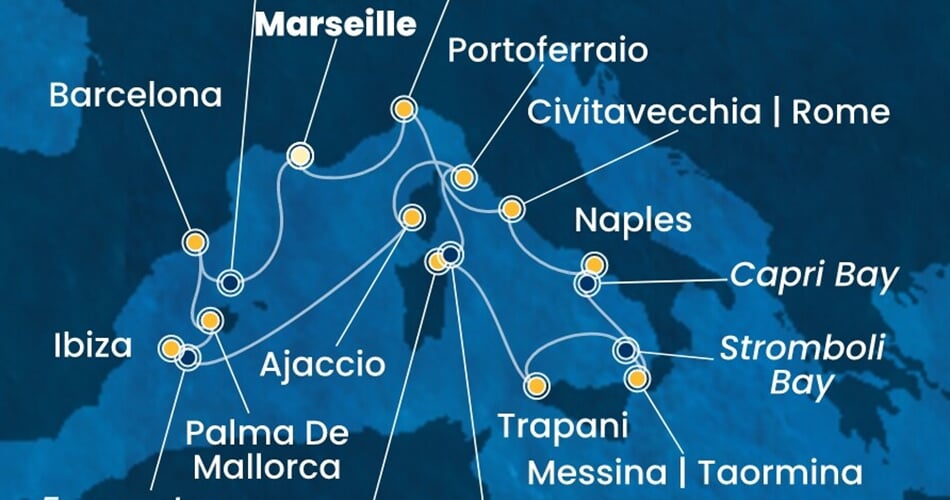 Trasa plavby CFA-MRS14A3S