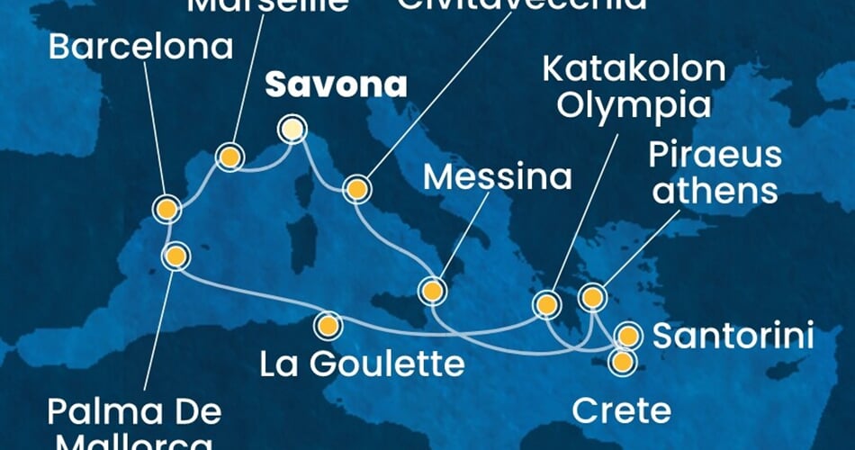 Trasa plavby CFA-SVN14A4D