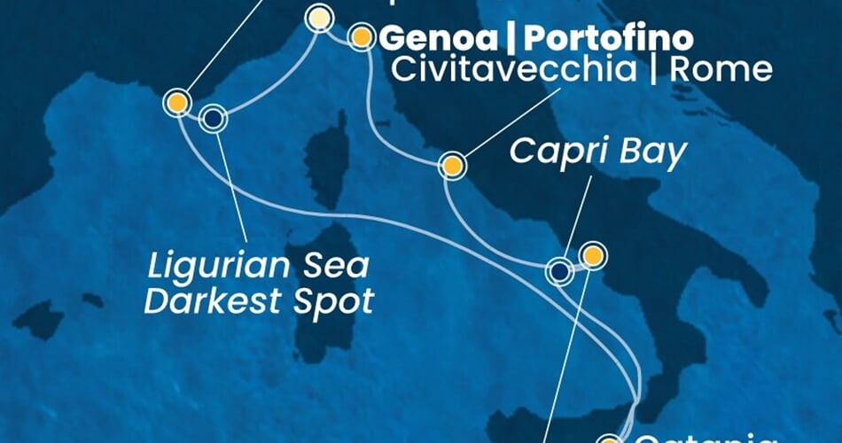 Trasa plavby CFS-GOA07A2S