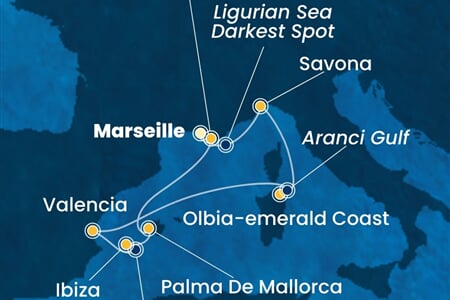 Costa Fascinosa - Francie, Itálie, Španělsko (z Marseille)