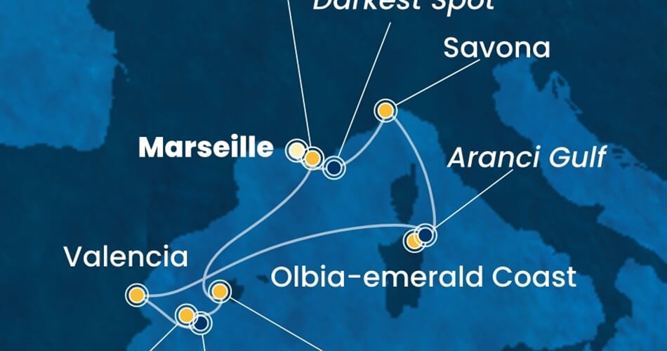 Trasa plavby CFS-MRS07AA7