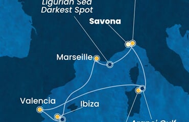 Costa Fascinosa - Itálie, Španělsko, Francie (ze Savony)