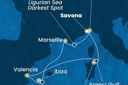 Costa Fascinosa - Itálie, Španělsko, Francie (ze Savony)