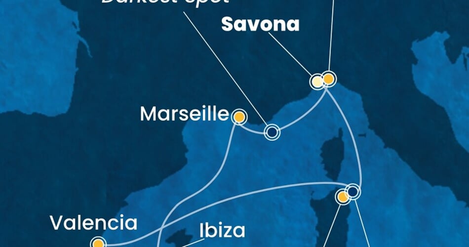 Trasa plavby CFS-SVN07A9O