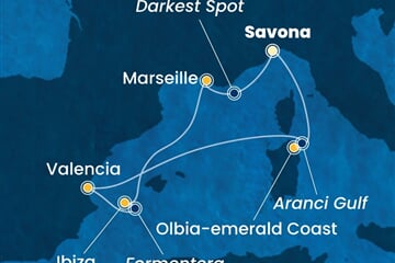 Costa Fascinosa - Itálie, Španělsko, Francie (ze Savony)