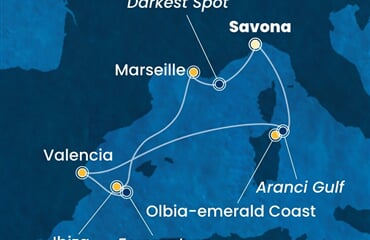 Costa Fascinosa - Itálie, Španělsko, Francie (ze Savony)